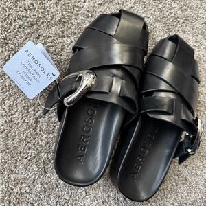 NWT AEROSOLES black sandal clog